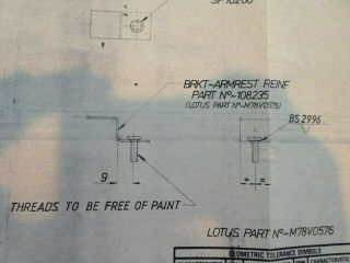 Delorean Motor Cars Blueprints (mentions Lotus Part No. )