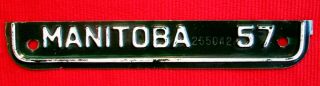 1957 Manitoba Motorcycle License Plate Registration Tab Wnpu1