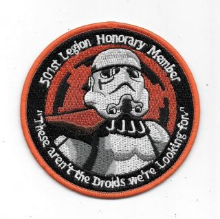 Star Wars 501st Legion Honorary Member Stormtrooper Logo Embroidered Patch