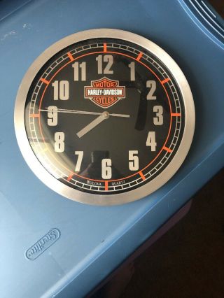 2003 Harley - Davidson Motorcycle Wall Clock Bulova 10 "