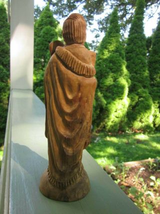 HAND CARVED MOSES OLIVE WOOD STATUE FIGURINE VINTAGE Made in ISRAEL 6 ¾ 