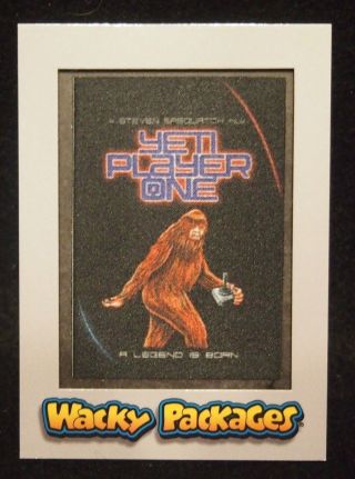 2018 Wacky Packages Go To The Movies Silver Patch Mp - 9 Yeti Player One /50 1/1