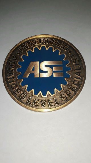 Ase Recertified Advanced Level Specialist Magnetic Tool Box Medallion