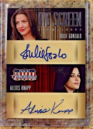 2015 Panini Americana Big Screen Signatures Julie Gonzalo/alexis Knapp 47/99