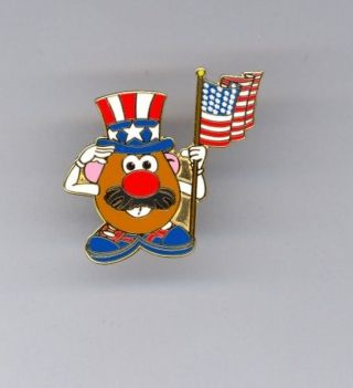 Disney Hasbro Toy Story Mr.  Potato Head Uncle Sam Hat American Flag Pin Rare