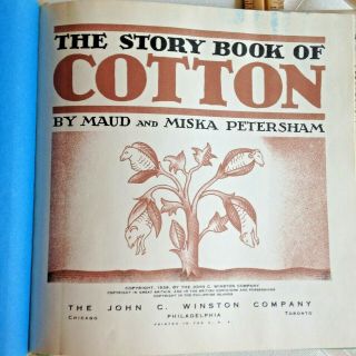 1939 Petersham Black Americana Children ' s Book - The Story Book Of Cotton 4