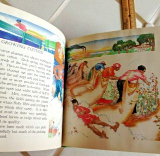 1939 Petersham Black Americana Children ' s Book - The Story Book Of Cotton 5