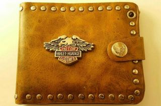 Motor Harley Davidson Harley Huayage Clothes Vintage Leather Wallet