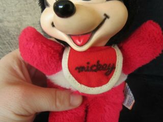 Vintage 1970 ' s Baby Mickey Mouse Made for Disney World Plush Toy (10 
