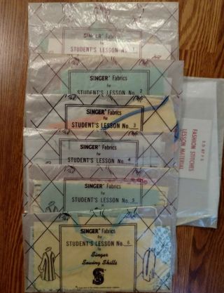 Vintage Singer Sewing Skills Student Lessons 1 Through 6