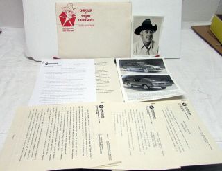 1983 1/2 Dodge Shelby Charger 2.  2 Press Kit Media Release Carroll Shelby Rare