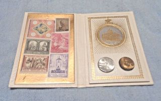 Citta Del Vaticano Souvenir Coin And Stamp Book - 1970s