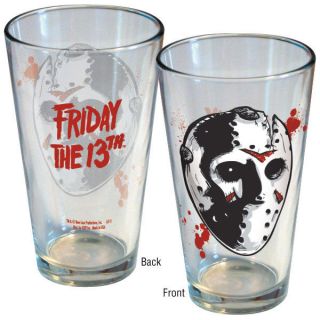 Friday The 13th Movie Jason Hockey Mask Two Sided Pint Glass