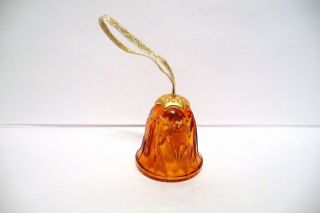 Thimble Bell Ornament Decorative Amber Glass Sterling Classic & It Rings