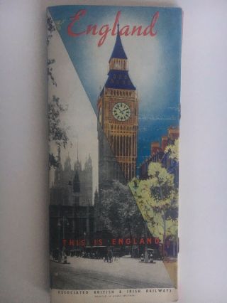 Pre Wwii 1939 " This Is England " Illustrated Travel Booklet Cover