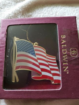 Baldwin Brass 2001 50 Star Flag Ornament Retails $34 Giftable