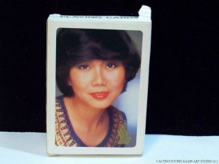 Vintage Singapore Airlines Playing Cards Deck Open Box Girl Old Aviation