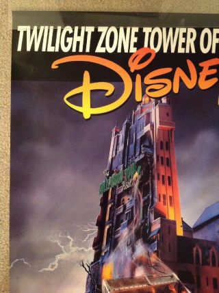 Rare Promotional Disney MGM Studios Twilight Zone Tower Terror Poster 36 