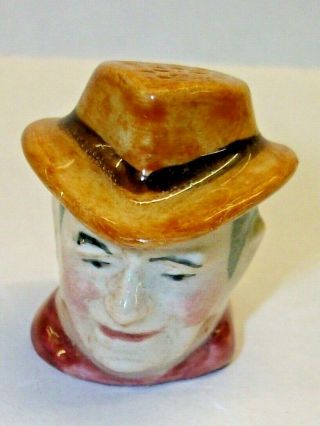 An Artone Hand Painted Character Head Bone China Thimble - - John Wayne - -