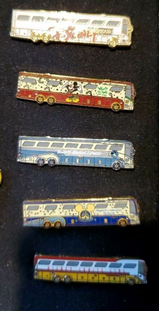 5 Disney World Bus Pins Magical Party Bus Transport Cruise Line Celebration