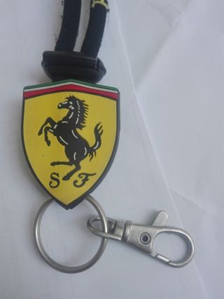 Scuderia Ferrari SF LOGO AUTO RACE CAR KEY RING CHAIN SOUVENIR AD ITALY ITALIA 4