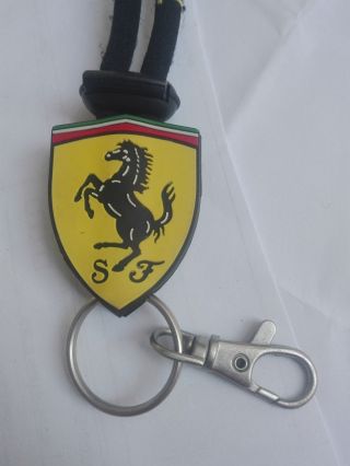 Scuderia Ferrari SF LOGO AUTO RACE CAR KEY RING CHAIN SOUVENIR AD ITALY ITALIA 5