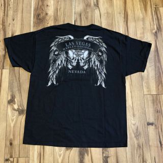 Mens Harley Davidson Las Vegas Nevada 2 - Sided Graphic T Shirt Black XL 2
