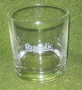 Vintage Republic Airlines Heavy Glass Tumbler