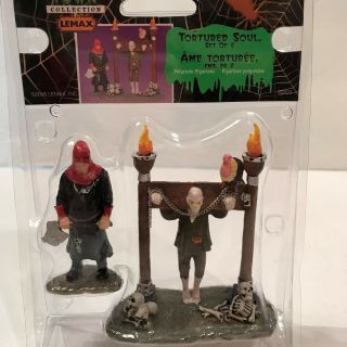 Retired Lemax Spooky Town 2006 Tortured Soul (set Of 2) 62203 In Package