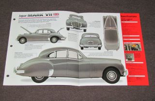 1950 - 1957 (1954) Jaguar Mark Vii 7 Car Spec Sheet Brochure Photo Booklet