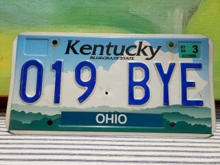 1999 Kentucky License Plate Tag Sign Bluegrass Horse 019 Bye Ohio Later State