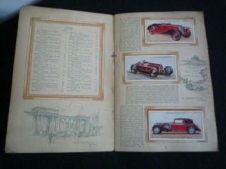 John Player Vintage " Motor Cars " 1936 Full 50 Card Set In Album