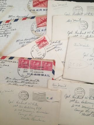 Handwritten Love Letters 1940s Uss Navy Marine Uss Philippine Sea Young Lovers