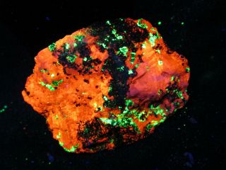 Fluorescent Mineral Rock Franklin Jersey Calcite Willemite Unkn Daygreen C21