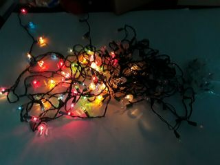 Vintage Christmas Tree Lights - Flower Petal - 100 Ct White 50 Ct Color Blinking