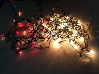 Vintage Christmas Tree Lights - Flower Petal - 100 ct white 50 ct color blinking 3