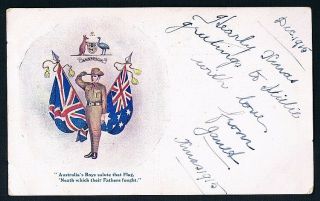 Postcard • World War One • 1915 • Patriotic Christmas Postcard