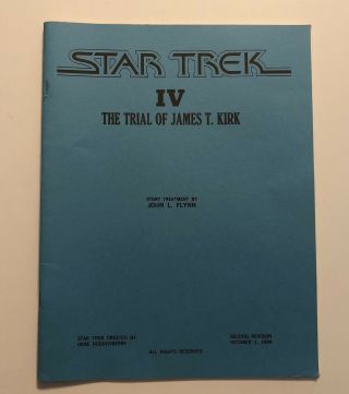 Star Trek Iv The Trial Of James T.  Kirk By John L.  Flynn 1984 Fanzine 200 Of 500