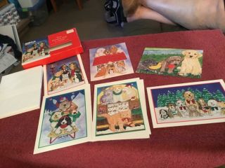 Dog And Cat Christmas Greeting Cards