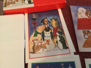 Dog and Cat Christmas Greeting Cards 4