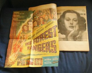 Vintage Movie Star Scrap Book Fold outs - Girl Crazy,  The Forest Rangers 45 Pages 5