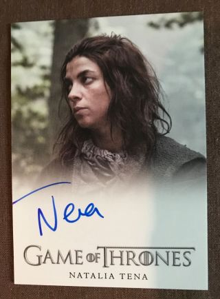 Game Of Thrones Season 3 Limited Edition Autograph Card Natalia Tena