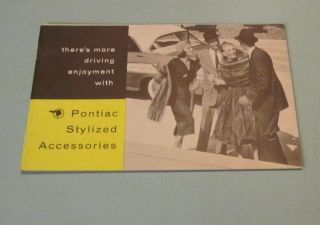 1957 Pontiac Stylized Accessories Automobile Brochure Speakers Mirrors Lamps