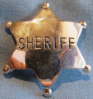 Western " Sheriff " 6 - Point Star Badge For Living History Enthusiasts