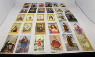 Antique Vintage 30 Catholic Holy Cards 1st Communion Saints Virgin More Peru F - 7