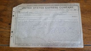 1906 El Reno Oklahoma Receipt United States Express Company
