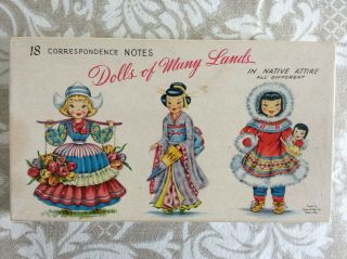 Vintage Dolls of Many Lands Correspondence Notes - Incomplete Box with 13 Cards 2