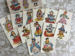 Vintage Dolls of Many Lands Correspondence Notes - Incomplete Box with 13 Cards 3