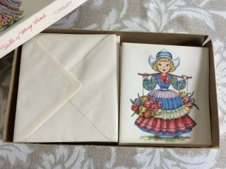 Vintage Dolls of Many Lands Correspondence Notes - Incomplete Box with 13 Cards 5