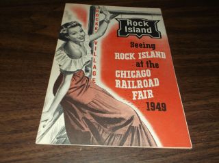 1949 Cri&p Rock Island Chicago Railroad Fair Brochure
